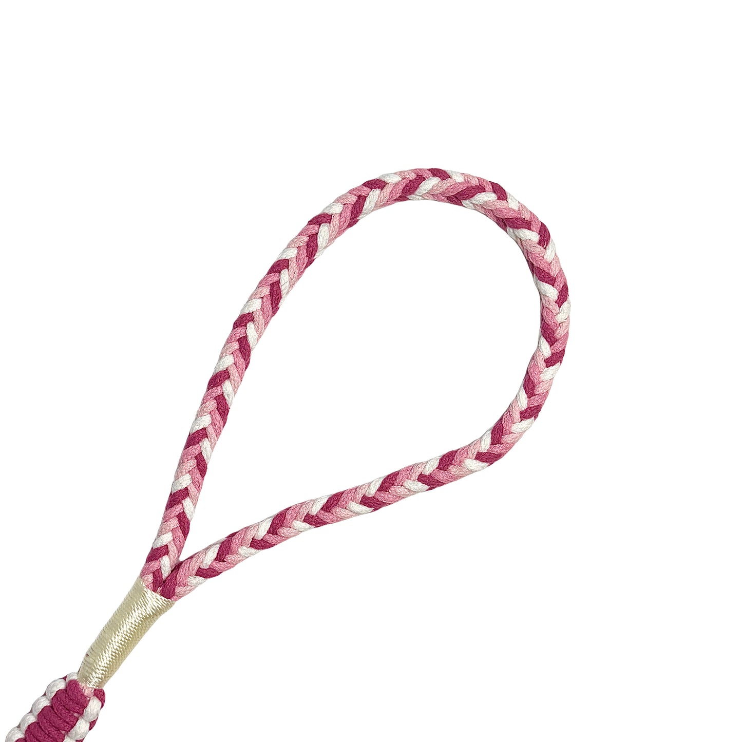 Soft and comfortable handle section in red and pink, adding an elegant touch to your dog walks.