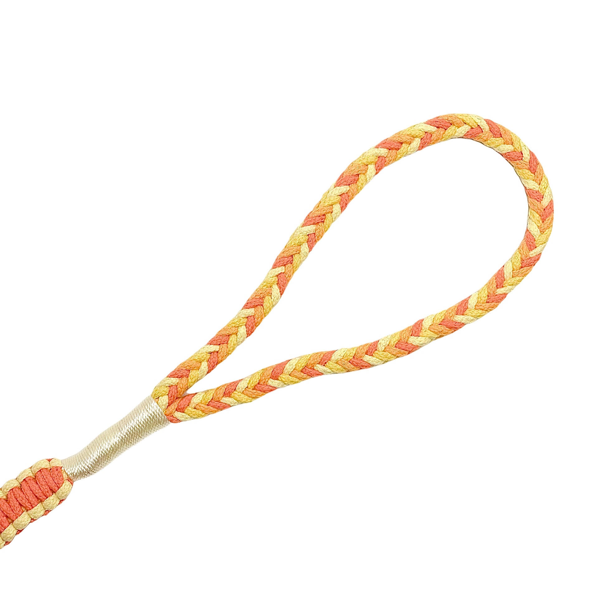 Soft and comfortable handle section in orange and yellow, adding a cheerful touch to your dog walk.